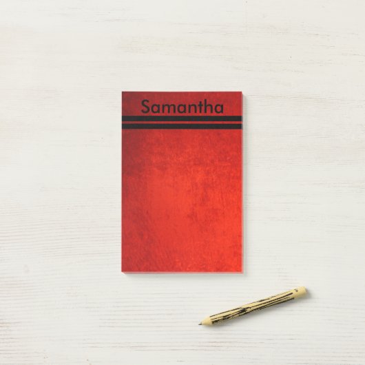 Rode grunge post-it® notes (Op bureau)