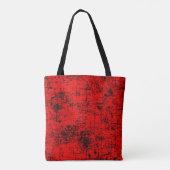 Rode grunge tote bag (Achterkant)