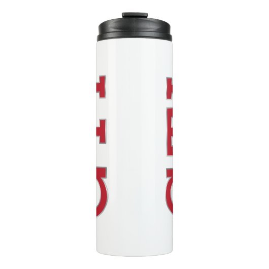 Rode GTI-badge Thermosbeker (Voorkant)