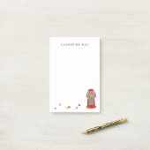 Rode Gumball Machine Snoep Bubble Gom Post-it® Notes (Op bureau)