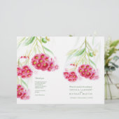 Rode gumnoot eucalyptus bloemen bruiloft programma (Staand voorkant)