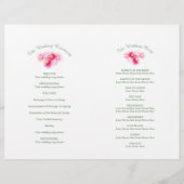 Rode gumnoot eucalyptus bloemen bruiloft programma (Achterkant)