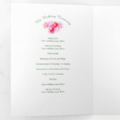 Rode gumnoot eucalyptus bloemen waterverf drieluik programma (Binnenzijde eerst)