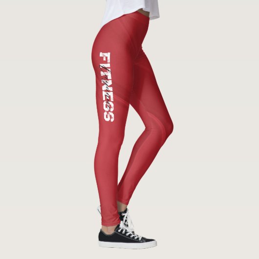 Rode Gym Yoga Workout Leggings (Rechts)