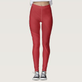 Rode Gym Yoga Workout Leggings (Voorkant)