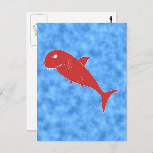 Rode haai. briefkaart (Voorkant / Achterkant)