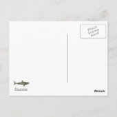 rode haai en strepen briefkaart (Achterkant)