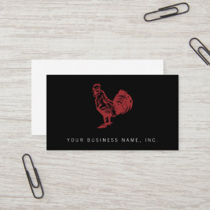 Rode Haan Boerderij Bistro Logo Professioneel Visitekaartje
