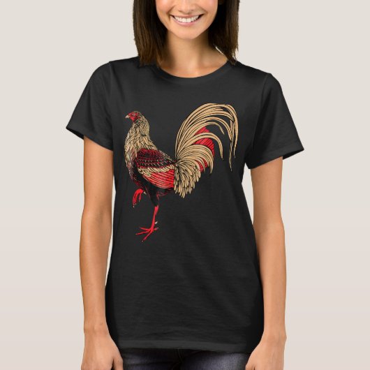 Rode Haan Kip T-shirt (Voorkant)