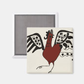 Rode haan magneet (Voorkant / Achterkant)