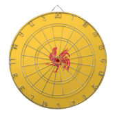 Rode Haan (Vlag van Wallonië) Dartbord (Voorkant)