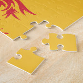 Rode Haan (Vlag van Wallonië) Legpuzzel (Zijkant)