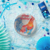 Rode Haan Waterverf Schilderij Kunst Verjaardag Papieren Kommen (Feest)