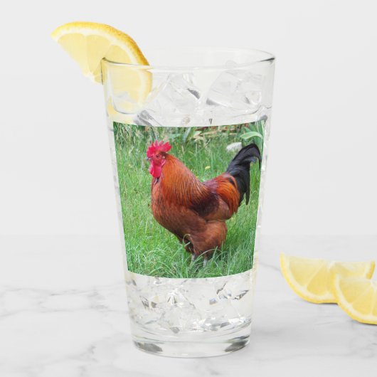 Rode Haande Drankglazen Verzamelaars Glas (Voorkant ijs)