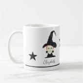 Rode haar, groene ogen, zwarte sterren koffiemok (Links)