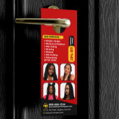 Rode Haar & Schoonheidssalon Vlechter Haarstylist Deurhanger