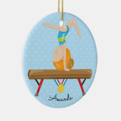 Rode haar turnster Kerst ornament (Rechts)