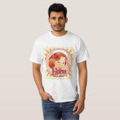 Rode haar verpleegster t-shirt  (Voorkant volledig)