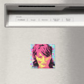 rode haarkunst pop magneet (Insitu (Vaatwasser))