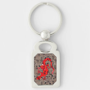 Rode Hagedis Collage Sleutelhanger