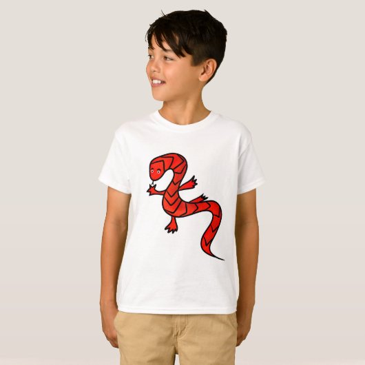 Rode hagedis t-shirt (Voorkant volledig)