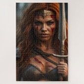 Rode Haired Warrior Vrouw Legpuzzel (Verticaal)