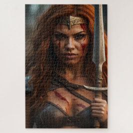 Rode Haired Warrior Vrouw Legpuzzel