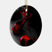 Rode hakken keramisch ornament (Rechts)