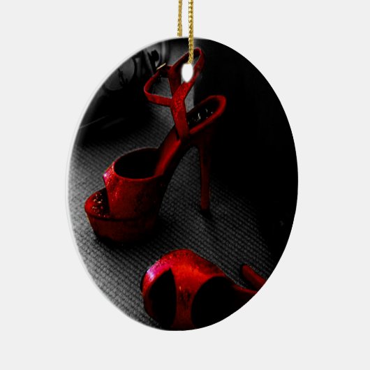 Rode hakken keramisch ornament (Rechts)