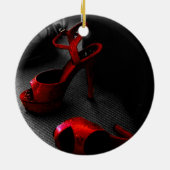 Rode hakken keramisch ornament (Achterkant)