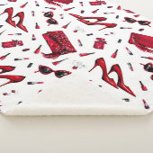 Rode hakken, mode accessoires. sherpa deken (3/4)