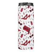 Rode hakken, mode accessoires. thermosbeker (Achterkant)
