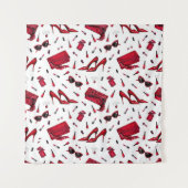 Rode hakken, mode accessoires. wandkleed (Voorkant)