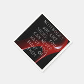 Rode hakken Notitieboeken zijn als schoenen papier Servet (Hoek)