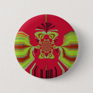Rode Hakuna Matata patroon Ronde Button 5,7 Cm