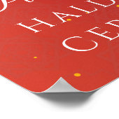 Rode Haldi paraplu paar welkomstbord Poster (Hoek)