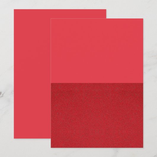 Rode Half-Texture Bedankkaart – Aangepaste Bulk (Voorkant / Achterkant)