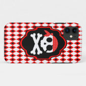 Rode Halloween Pirate Gothic Telefoon Case (Achterkant (horizontaal))