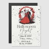 Rode Halloween uitnodiging Magnetische Uitnodiging (Voorkant / Achterkant)