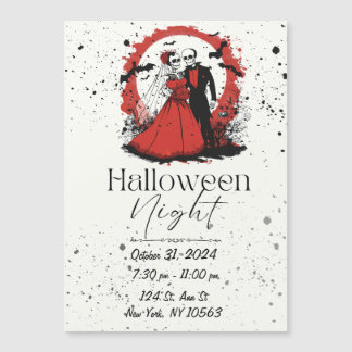 Rode Halloween uitnodiging Magnetische Uitnodiging
