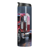 Rode Halve Vrachtwagen Nacht Reflecties Thermosbeker (Geroteerd rechts)