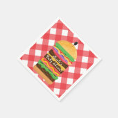 Rode Hamburger Zomer Barbecue BBQ Feest Servetten (Hoek)