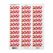 Rode hamburger zomer barbecue uitnodiging etiket (Full Sheet)