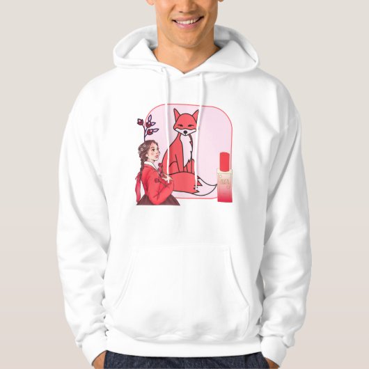 Rode Hanbok, Vos & Matte Cover Foundation Kunst Hoodie (Voorkant)