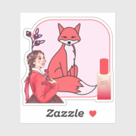 Rode Hanbok, Vos & Matte Cover Foundation Kunst Sticker