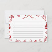 Rode Hand getekend Italiaans Vrijgezellenfeest Rec Kaart (Achterkant)