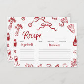 Rode Hand getekend Italiaans Vrijgezellenfeest Rec Kaart (Voorkant / Achterkant)