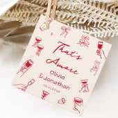 Rode Hand getrokken dat een feestje Bedankjes Labels