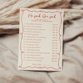 Rode Hand getrokken Hij zei dat ze Vrijgezellenfee Kaart