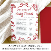 Rode Hand Getrokken Italiaanse Beroemdheid Baby Na Kaart